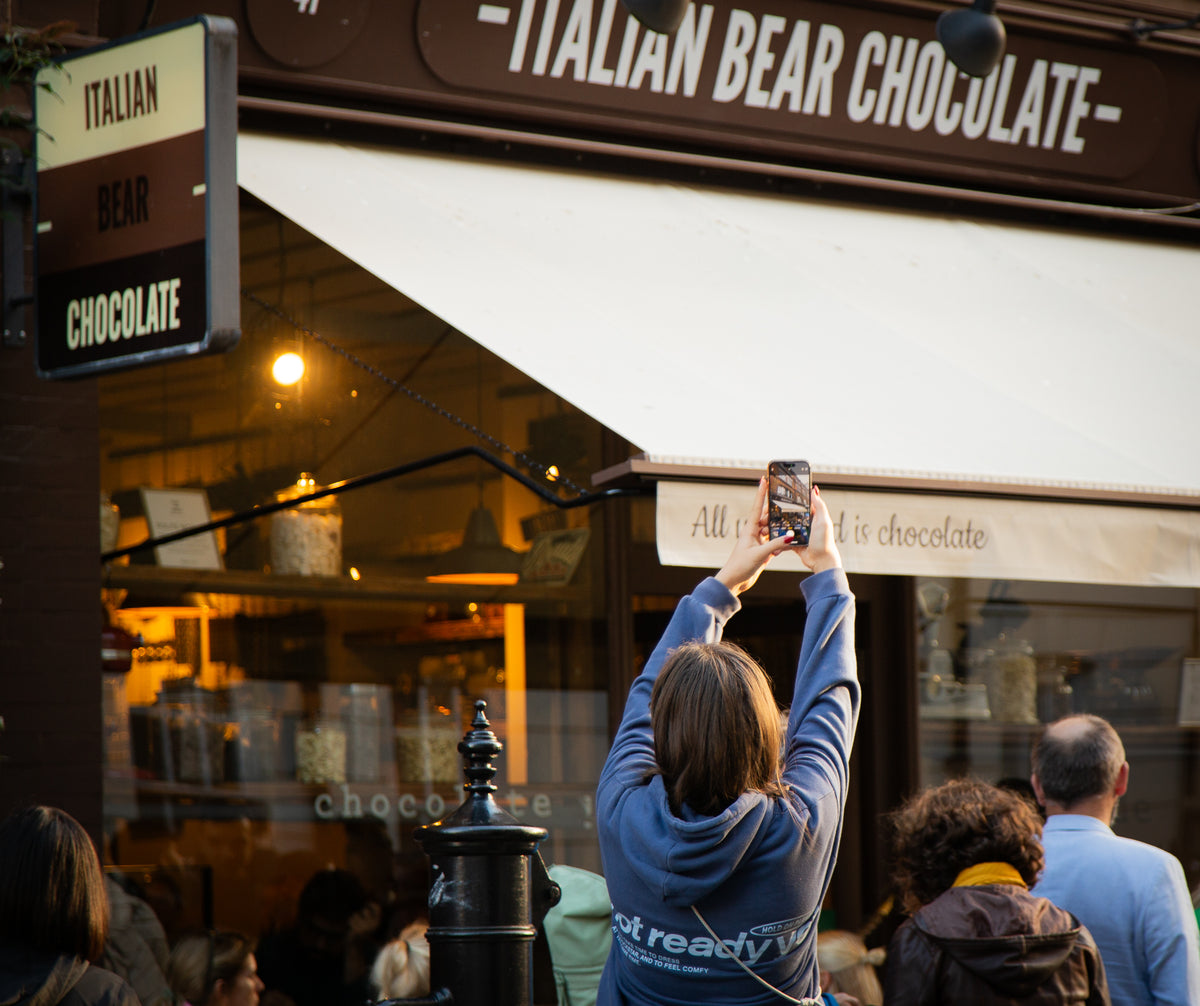 Italian Bear Chocolate on the street in London's West End
