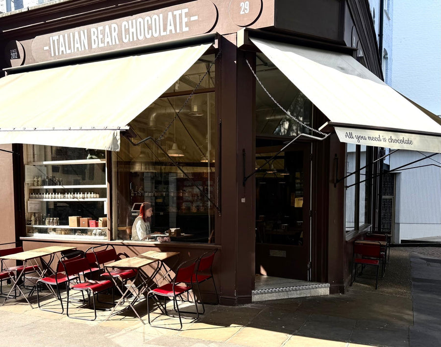 Inside Italian Bear Chocolate, photographed in the shop